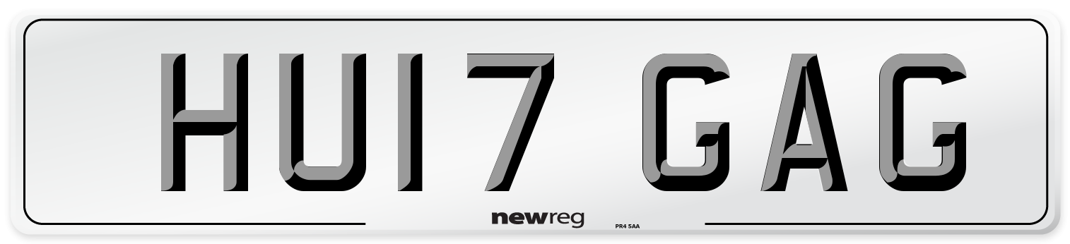 HU17 GAG Number Plate from New Reg
